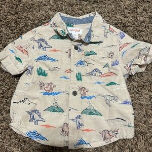 Cat & Jack Kids Dinosaur Adventure Shirt - Beige